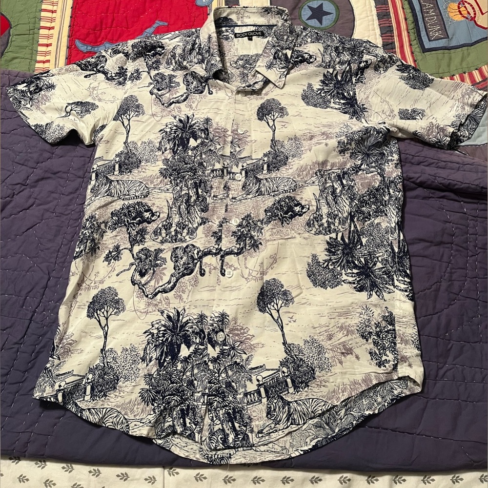 Print Button down shirt